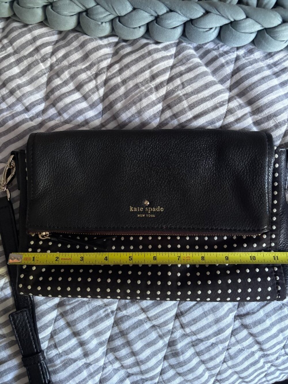 Kate Spade New York Mixed Media Polka Dot Crossbody Bag